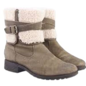 UGG BLAYRE III Women’s Leather Sheepskin Buckle Boots Size 7.5